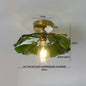 DecorBites™ Green Glass LED Ceiling Light Modern Iron Copper Lampara Techo for Home Decor