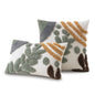DecorBites™ Leaf Embroidered Boho Tufted Cotton Canvas Cushion Cover for Sofa Living Room