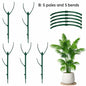 Climbing Plant Support Stakes Stackable Tall Poles with Ties Durable Plant Stem Holder for Indoor Outdoor Balcony Gardening