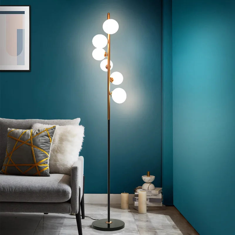 DecorBites™ Glass Floor Lamp: Postmodern Nordic Design for Home Decoration