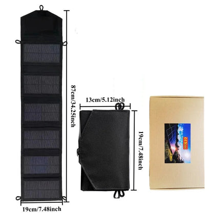 Backpack Carry Foldable Waterproof Solar Charging Panel 25W 100W Dual USB Camping Emergency Charger For Cell Phone Tablet Small