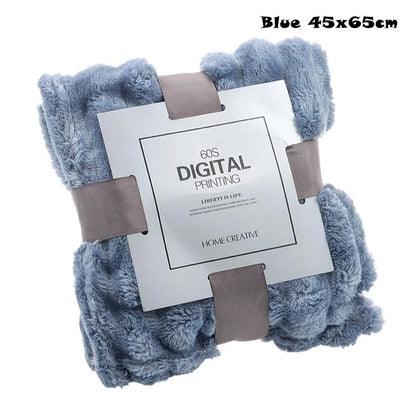 New Double Sided Warm Blanket Skin-Friendly Warm Conditioning Quilt Ultra Soft Solid Color Striped Blankets