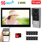 7/10inch Touch Screen 5G WiFi Video Doorbell 2-Wire TUYA Smart 1080P Camera Video Doorphone Intercom Password IC Card APP Unlock