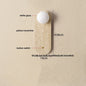 DecorBites™ LED Button Switch Wall Light in Yellow Travertine White Glass - Modern Nordic Design