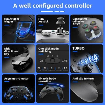 G6 BT-Compatible Wireless Controller For NS/NS Lite/NS Oled Console Gamepad Android Phone PC Joystick Controle with 6-Axis