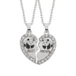 2pcs/set Splicing Necklace Heartbroken Pendant Necklace Men and Women