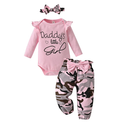 Baby Girl Clothes Long Sleeve Ruffle "daddy's Little Girl"
