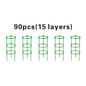 Adjustable Plant Climbing Frame Green Grid 5-15 Layer 30-90cm Lightweight Durable Gardening Stand for Home Garden