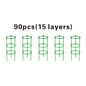 Adjustable Plant Climbing Frame Green Grid 5-15 Layer 30-90cm Lightweight Durable Gardening Stand for Home Garden