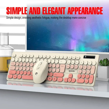 R901 Wireless Keyboard and Mouse Set 2.4GHz Wireless Keyboard with Silent Mouse Set Laptop Keyboard and Mouse Set