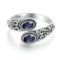 925 Vintage Silver Ring with Natural Moonstone 6*8mm Adjustable Rings