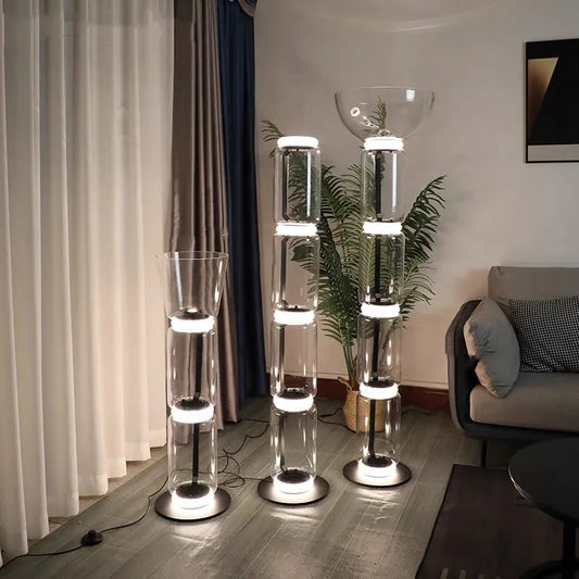 DecorBites™ Glass LED Floor Lamp for Modern Interior Decor
