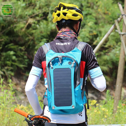10W Solar Charging Backpack 20L USB Outdoor Hiking Backpack Waterproof Travel Cycling Camping Solar Power Backpack