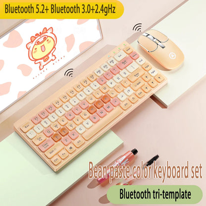 KM02 Wireless Keyboard And Mouse Set Rechargeable Type-c Computer Accessories External Keyboard And Mouse Stable Network Transmi