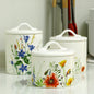 DecorBites™ Large Silicone Sealed Flower Storage Jar, Nut & Tea Caddy, Snack Can, Sugar & Spice Canister