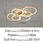 DecorBites™ LED Chandelier: Modern Living Study Bedroom Lamps, Round Rings Foyer Chandeliers Luminaire
