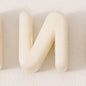 20pcs Beige Acrylic Large Hole Letter Loose Beads DIY Necklace