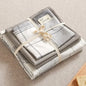 DecorBites™ Japanese Grid Print Bed Set in Washed Cotton for Summer Comfort