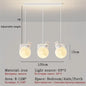 DecorBites™ Kids Room LED Chandeliers White Bear Bunny Pendant Light Glass Bedside Lamp