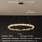 DecorBites™ Golden Crystal LED Round Chandelier for Luxury Indoor Lighting