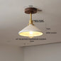 DecorBites™ Green Glass LED Ceiling Lights: Modern Copper Wood Indoor Lamp