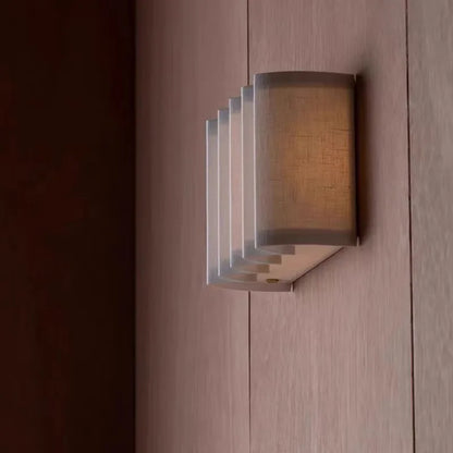 DecorBites™ Japanese Cloth LED Wall Lamp for Hotel Living Room, Bedroom, Retro Wall Lights