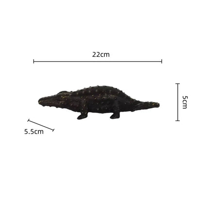 DecorBites™ Golden Crocodile Sculpture Home Decor Figurines