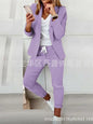 2 Piece Women's Autumn Winter Suit Fashion Slim Fit Lace-Up Small Feet