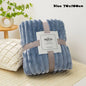 New Double Sided Warm Blanket Skin-Friendly Warm Conditioning Quilt Solid Color Breathable Striped Blankets