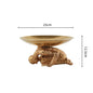 DecorBites™ Golden Resin Handicraft Tray Figurine for Home Decor