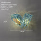 DecorBites™ LED Art Deco Blue Peacock Leaf Copper Ceiling Chandelier for Living Room