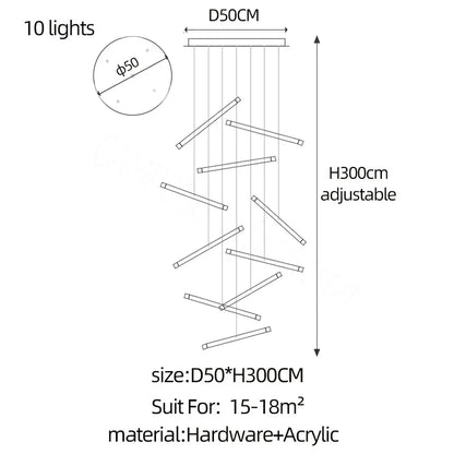 DecorBites™ LED Chandelier: Luxury Indoor Lighting for Living Room, Hall, Staircase