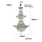 DecorBites™ K9 Crystal Gold Ceiling Chandelier - Trendy Chrome Lighting