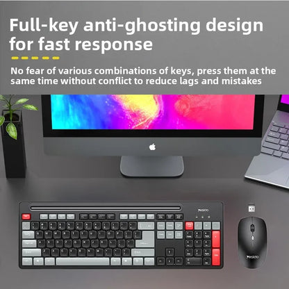 Wireless keyboard and mouse set, mechanical touch keyboard and mouse universal set, desktop computer laptop e-sports specific