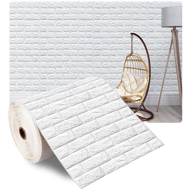 3D Foam Brick Wall Panels Stickers Self Adhesive Waterproof Living