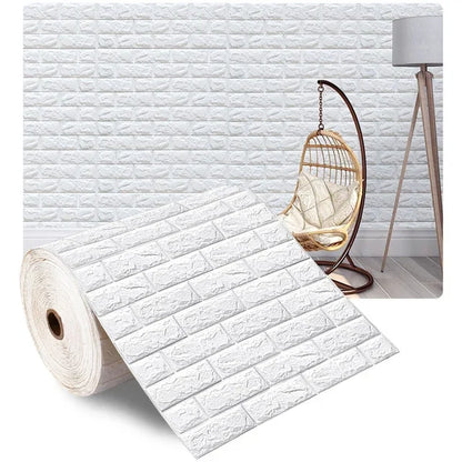 3D Foam Brick Wall Panels Stickers Self Adhesive Waterproof Living