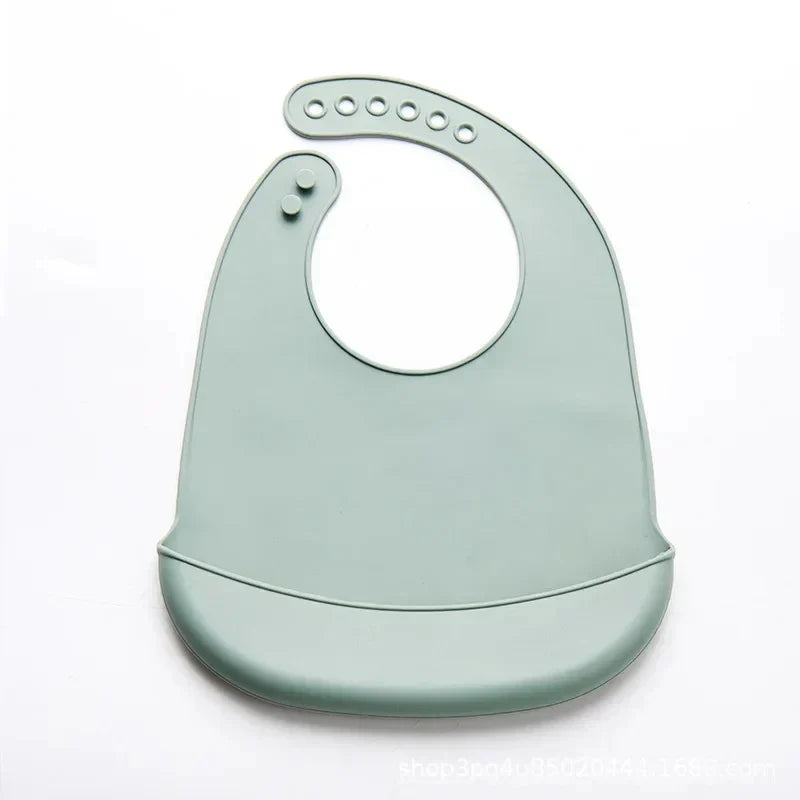 1-3pcs Baby Bib Adjustable Waterproof Bibs Babies Soft Edible Silicone Newborn Saliva Dripping Towel Drooling Scarf BPA Free
