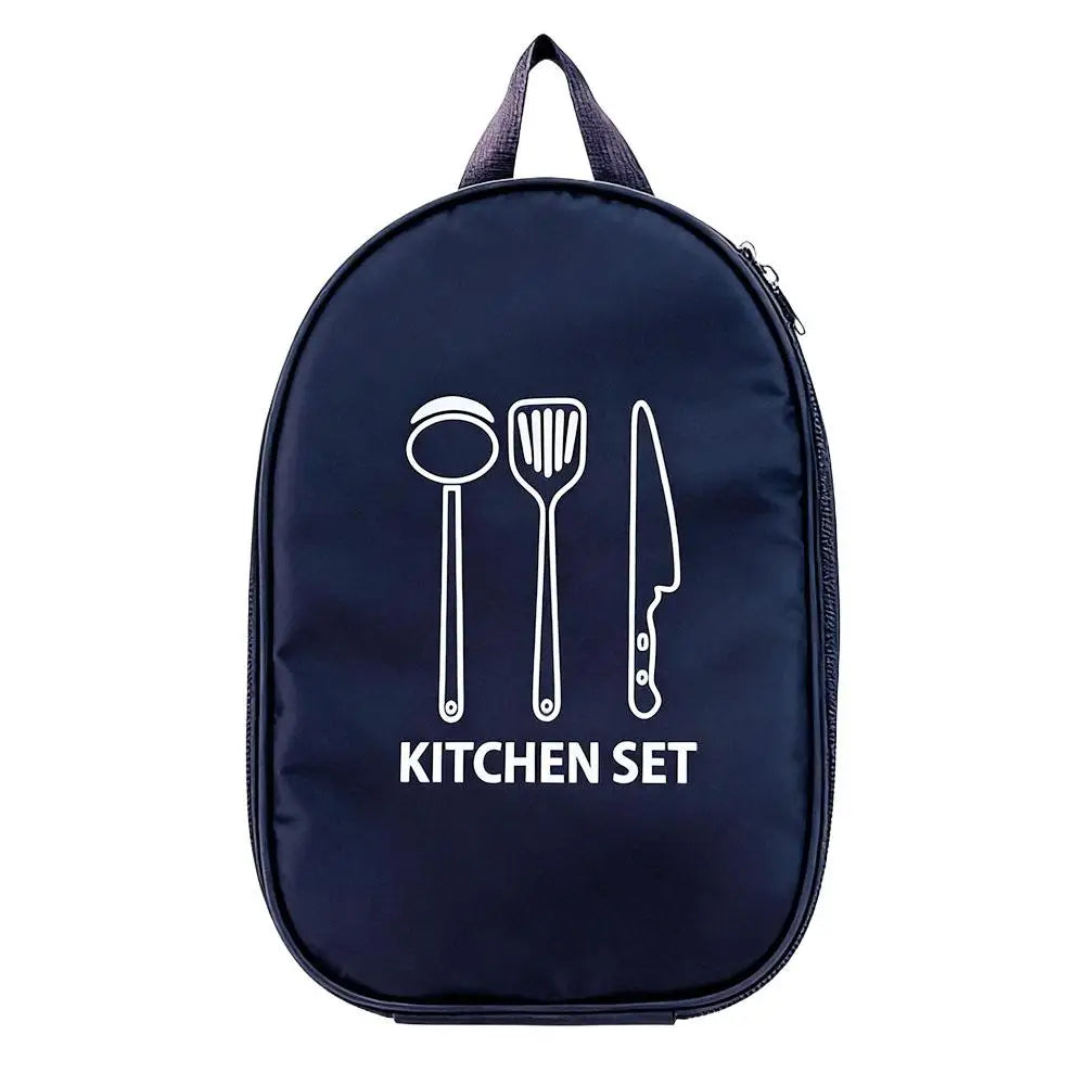 Camping Kitchen Utensil Organizer Bag, Waterproof Travel Storage Pouch