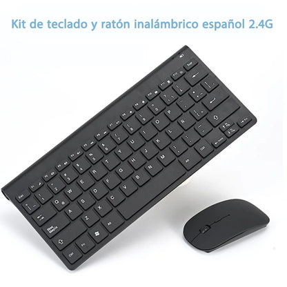 New Spanish Keyboard Wireless Mouse For Game PC Player TV Spanish Keyboard and Mouse Set 78Keys Gaming Keyboard Dropshipping