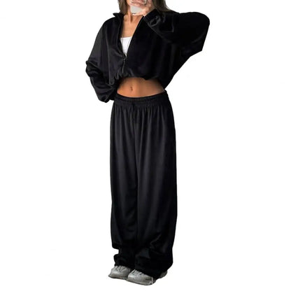Casual Pants Suit Spring Autumn Cardigan Sweatshirts Sports Women
