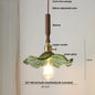 DecorBites™ Glass LED Pendant Lamp Walnut Wood Copper Switch Nordic Hanging Light