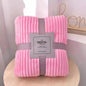 Soft Coral Fleece Blanket On The Sofa Thickened Winter Bed Blanket Warm Stitch Fluffy Bedspread Plaid Sofa, Excluding cardboard