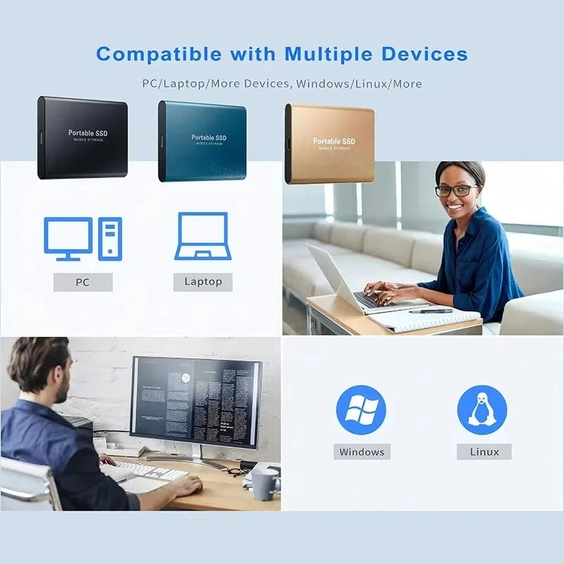 4TB Mini External Solid State Drive Portable SSD 8TB Hard Drive Small