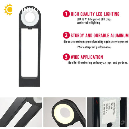 DecorBites™ LED Path Light 12W Aluminum Pillar for Outdoor Garden, Pathway, Patio, Driveway