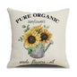 DecorBites™ Lavender Flower Linen Pillowcase for Sofa Car, Living Room Decor, Throw Pillow Case