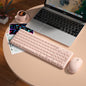 Fashion Wireless Keyboard and Mouse Combo Gamer Silent Keyboards Mouse Set Ultra Thin Office PC Ergonomic Gaming Pink Keypad