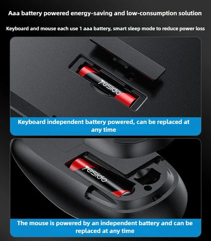 Wireless Keyboard and Mouse Set for Desktop Laptop Silent Business Keyboard Mouse Combo