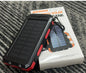 Rugged Solar Power Bank – Waterproof Outdoor Portable Charger with Dual LED Flashlights & Compass, High-Capacity External Battery Pack for Camping, Hiking, and Emergencies