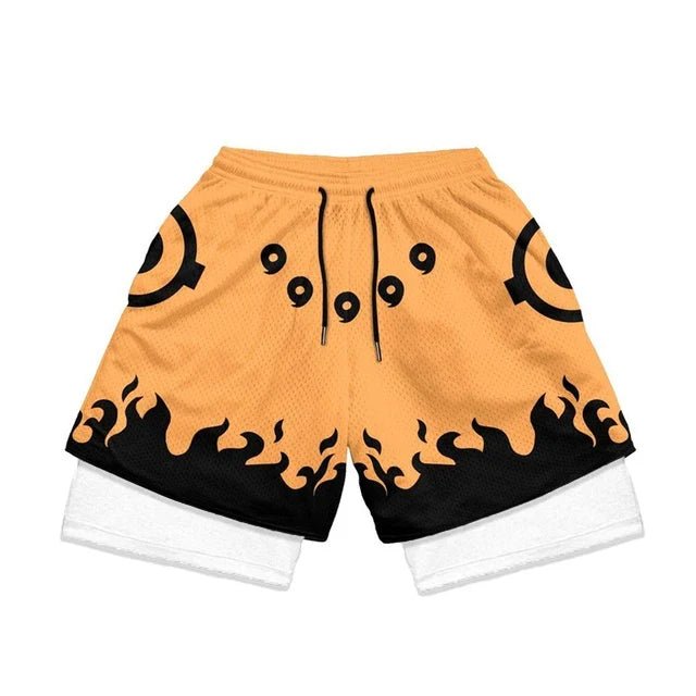 Anime Compression Set Running Sport Fitness Suit for Men Quick Dry