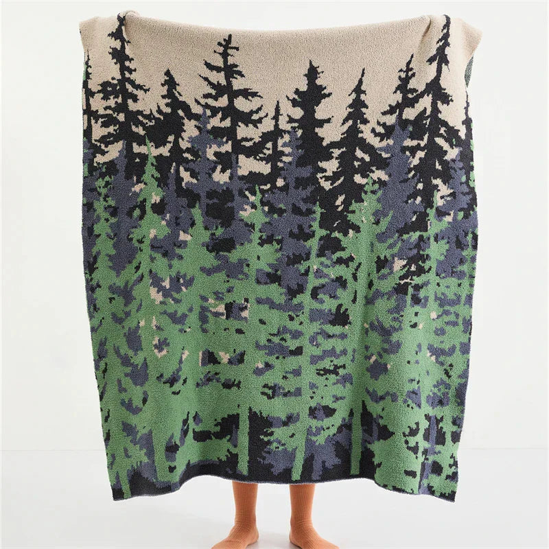DecorBites™ Kawaii Bee Pattern Cozy Blanket - Super Soft White Spot Edge Design